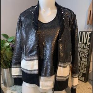 Sachin + Babi calia jacket and matching blouse in black Dalia